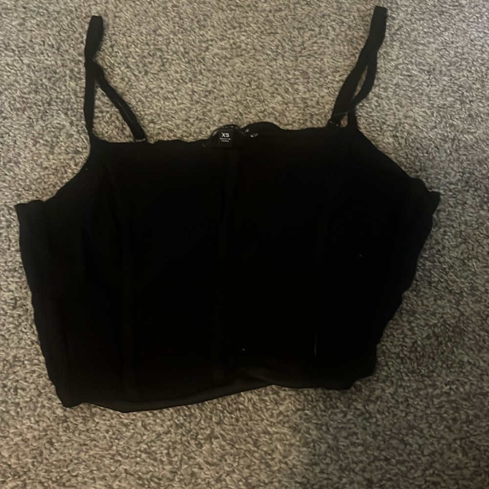 Black corset crop top
